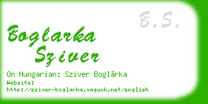 boglarka sziver business card