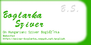 boglarka sziver business card